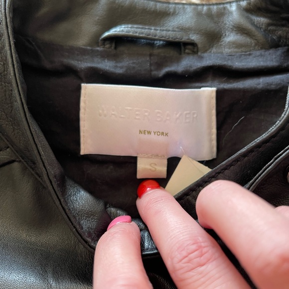 Walter Baker | Black 100% Genuine Sheep Leather Vest | Size Small - Picture 2 of 6